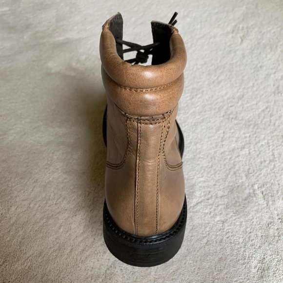 Italian Hand-Made BOEMOS ‘Timberland’ BURNISHED LEATHER Ankle BOOTS Sz 8.5-9 US - Picture 6 of 14